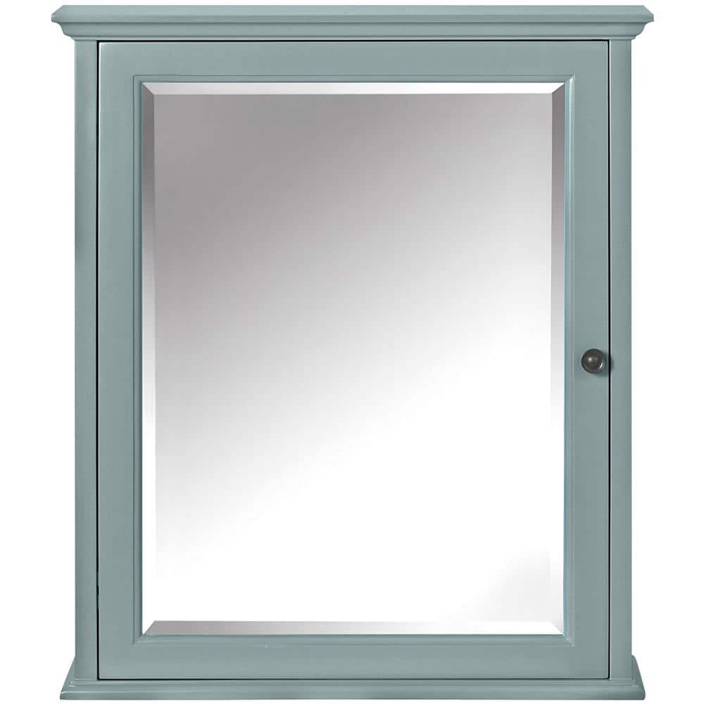 Hamilton 23-3/4 in. W x 27 in. H x 8 in. D Framed Surface-Mount Bathroom Medicine Cabinet in Sea Glass Hamilton 23-3/4 in. W x 27 in. H x 8 in. D Framed Surface-Mount Bathroom Medicine Cabinet in Sea Glass