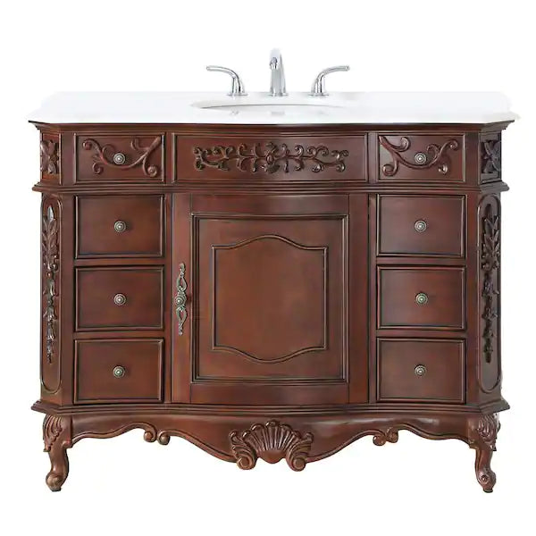 Winslow 45 in. W x 22 in. D Bath Vanity in Antique Cherry with Vanity