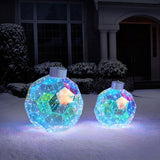 Member's Mark Pre-Lit Prismatic Ornaments, Set of 2