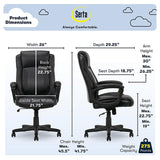 Serta Mid-Back Office Chair With Mesh Accents And Memory Foam, Black