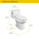 American Standard Colony White WaterSense Elongated Chair Height Toilet 12-in Rough-In Size (ADA Compliant)