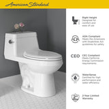 American Standard Colony White WaterSense Elongated Chair Height Toilet 12-in Rough-In Size (ADA Compliant)