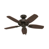 Hunter Builder Small Room 42-in New Bronze with Brazilian Cherry/Harvest Mahogany Blades LED Indoor Ceiling Fan with Light (5-Blade)