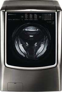 LG SIGNATURE TWINWash 5.8-cu ft High Efficiency Steam Cycle Smart Front-Load Washer (Black Stainless Steel) ENERGY STAR