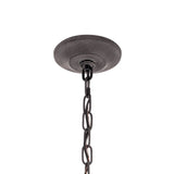 Kichler Grainger 9-Light Weathered Zinc Rustic Chandelier