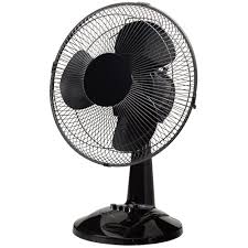 Hampton Bay 12 in. 3 Speed Portable Desk Fan in Black