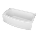 American Standard Elevate 60-in x 30-in Arctic White Fiberglass/Plastic Composite Alcove Soaking Bathtub (Right Drain)