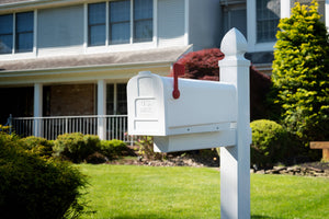 Architectural Mailboxes White Polymer 4 x 4 Mount Mailbox Post