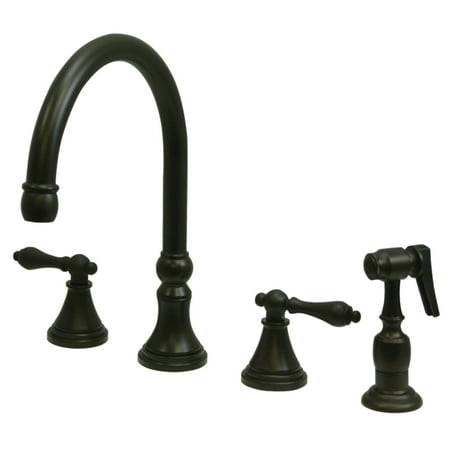 Kingston Brass KS2795ALBS Widespread Kitchen Faucet, Oil Rubbed Bronze