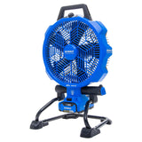 Kobalt 14-in 5-Speed Indoor or Outdoor Blue Pedestal Fan (Battery and Charger Not Included)