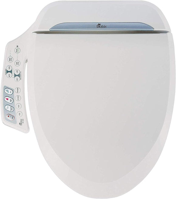 BioBidet Ultimate BB-600 Bidet Toilet Seat, adjustable Heated Seat and Freshwater, Dual Nozzle Sprayer, Posterior Feminine Wash, Round