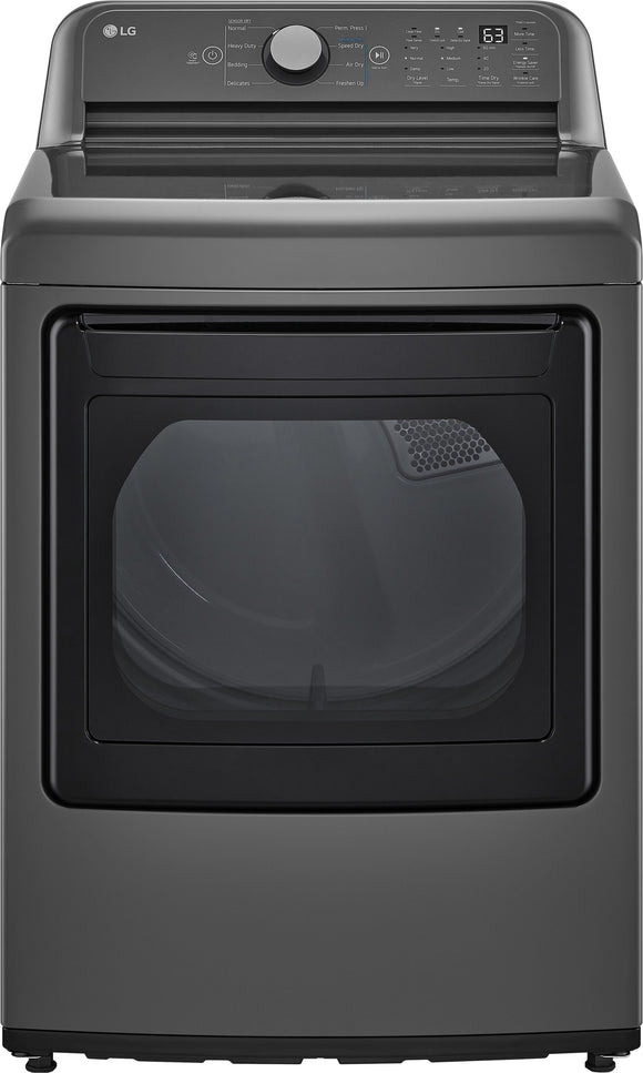 LG 7.3-cu ft Vented Electric Dryer (Matte Black) ENERGY STAR