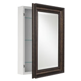 allen + roth 22.25-in x 30.25-in Surface Copper Mirrored Rectangle Medicine Cabinet