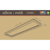 allen + roth Elmira 48.75-in Parlor Pewter Farmhouse LED Flush Mount Light