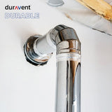 DuraVent DVL 6DVL-E90 6'' Galvanized Steel/Stainless Steel Double Wall Stove Pipe, 90 Degree Elbow Connector for Vent and Exhaust, Black