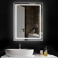 LED Bathroom Vanity Mirror, 36 x 28 inch, Anti Fog, Night Light, Time, Temperature, Dimmable, Color Temper 3000K-6400K, 90+ CRI, Vertical Wall Mounted Only