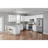 Avondale Shaker Alpine White Quick Assemble Plywood 15 in Base Kitchen Cabinet (15 in W x 24 in D x 34.5 in H)