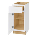 Avondale Shaker Alpine White Quick Assemble Plywood 15 in Base Kitchen Cabinet (15 in W x 24 in D x 34.5 in H)