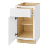 Avondale Shaker Alpine White Quick Assemble Plywood 18 in Base Kitchen Cabinet (18 in W x 24 in D x 34.5 in H)