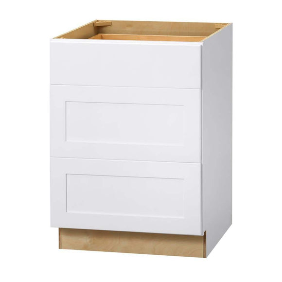 Avondale Shaker Alpine White Ready to Assemble Plywood 24 in Drawer Base Kitchen Cabinet (24 in W x 34.5 in H x 24 in D)