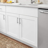 Avondale Shaker Alpine White Quick Assemble Plywood 36 in Sink Base Kitchen Cabinet (36 in W x 24 in D x 34.5 in H)