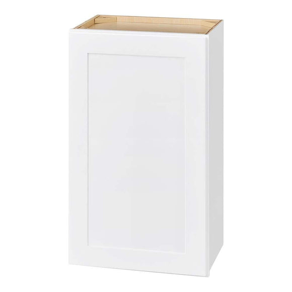 Avondale Shaker Alpine White Quick Assemble Plywood 18 in Wall Kitchen Cabinet (18 in W x 30 in H x 12 in D)