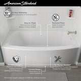 Ovation Curve 60 in. x 30 in. Soaking Bathtub with Right Hand Drain in Arctic White