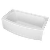 Ovation Curve 60 in. x 30 in. Soaking Bathtub with Right Hand Drain in Arctic White