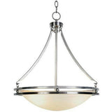 Contemporary Chandelier Ceiling Fixture With Five 13 Watt Gu24 Type Fluorescent Lamps, 20-5/8 In., Brushed Nickel