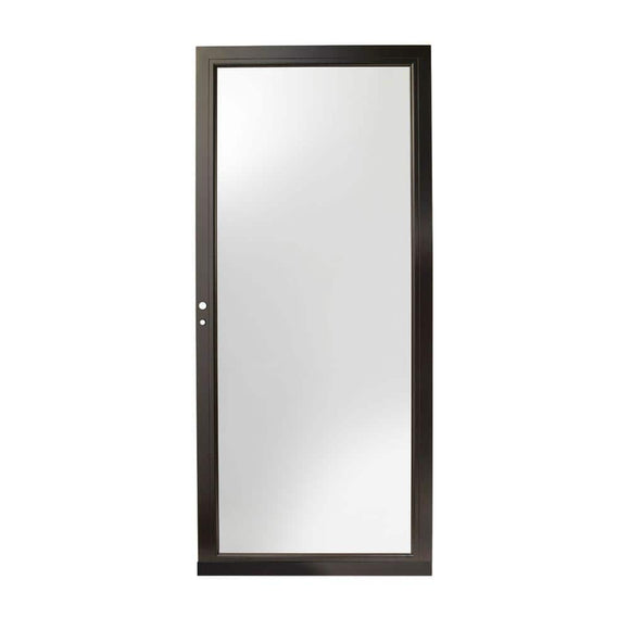 4000 Series 36 in. x 80 in. Black Left-Hand Full View Interchangeable Aluminum Storm Door