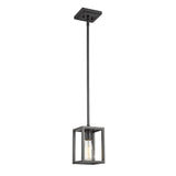 Wesson 1-Light Smooth Black Mini-Pendant