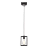 Wesson 1-Light Smooth Black Mini-Pendant