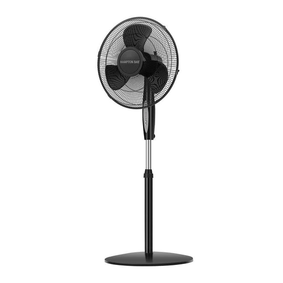 Hampton Bay 16 in. 3 Speed Digital Oscillating Standing Fan with Adjustable Height