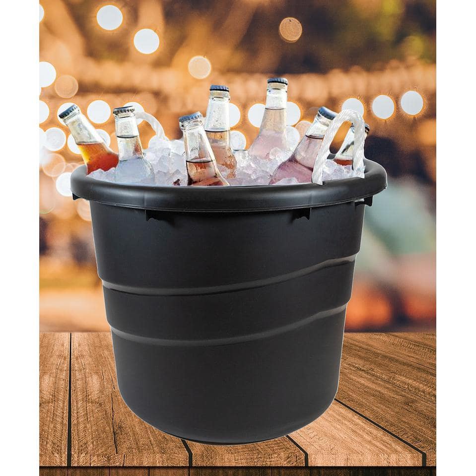 HDX 21 Gal. Utility Tub Storage Tote with Rope Handles HDX 21 Gal. Utility Tub Storage Tote with Rope Handles