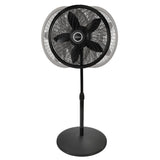 "18"" BLK ADJ-HEIGHT OSCLLTNG PED FAN"