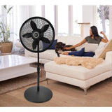 "18"" BLK ADJ-HEIGHT OSCLLTNG PED FAN"