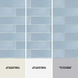 Strait Blue 3 in. x 12 in. 8 mm Matte Ceramic Subway Wall Tile (22-piece 5.38 sq. ft. / Box)