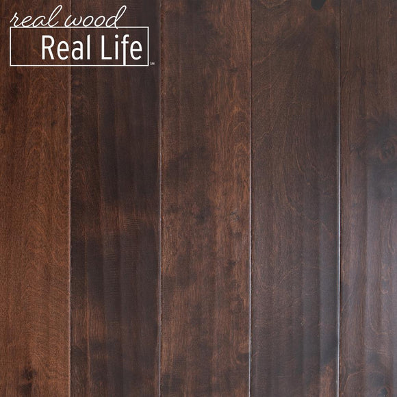 Scraped Birch Raisin 3/8 in. T x 5-3/8 in. W x Random Length Click Lock Engineered Hardwood Flooring (22 sq. ft. / case)