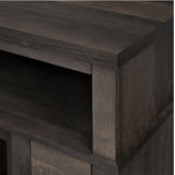 Wolcott 48 in. Freestanding Electric Fireplace TV Stand in Brown Oak