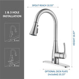 Glacier Bay Marcie Single-Handle Integrated Pull Down Touchless Kitchen Faucet in Stainless Steel