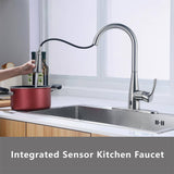 Glacier Bay Marcie Single-Handle Integrated Pull Down Touchless Kitchen Faucet in Stainless Steel