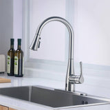 Glacier Bay Marcie Single-Handle Integrated Pull Down Touchless Kitchen Faucet in Stainless Steel