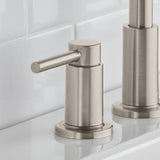 Dorind 8 in. Widespread 2-Handle High-Arc Bathroom Faucet in Brushed Nickel