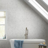 Carrara 10 in. x 12 in. x 6.35mm Ceramic Hexagon Mosaic Floor and Wall Tile (9.72 sq. ft./Case)