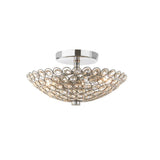 Barclay 11 in. 2-Light Chrome and Crystal Semi-Flush Mount