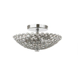 Barclay 11 in. 2-Light Chrome and Crystal Semi-Flush Mount