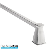 Hensley 24 in. Towel Bar with Press and Mark in Chrome