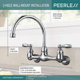 Choice 2-Handle Wall Mount Kitchen Faucet in Chrome