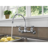 Choice 2-Handle Wall Mount Kitchen Faucet in Chrome