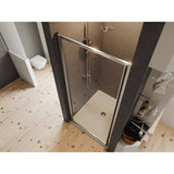 Legend 31.625 in. to 32.625 in. x 69 in. Framed Hinged Shower Door in Chrome with Clear Glass